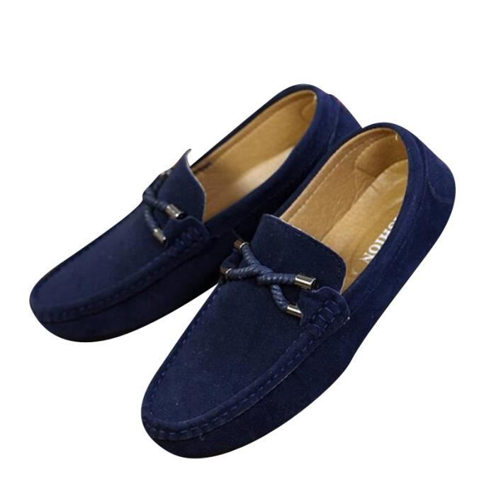 Mocassins xz077bleu44 Bleu Chaussures noir Printemps Cht Ete Leger Hommes Mode gris 8Or70q8x
