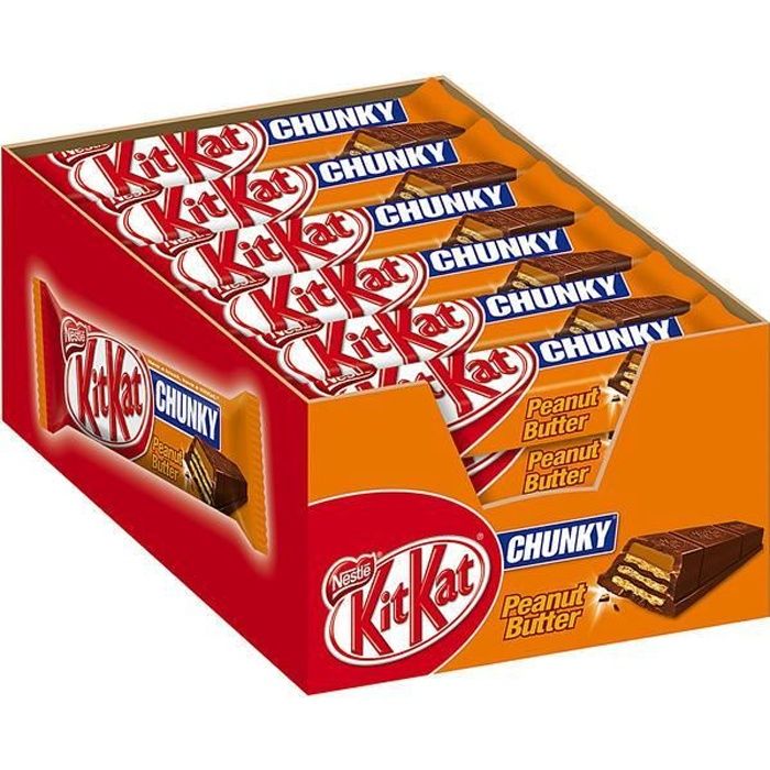Nestle KitKat Chunky Peanut Butter Chocolat 24 x 42g Achat / Vente