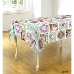 Nappe De Table Ovale Extensible - Texture Bois 3D, Bord élastique - 107x152 Cm - Anti-tache, Intérieur/extérieur
