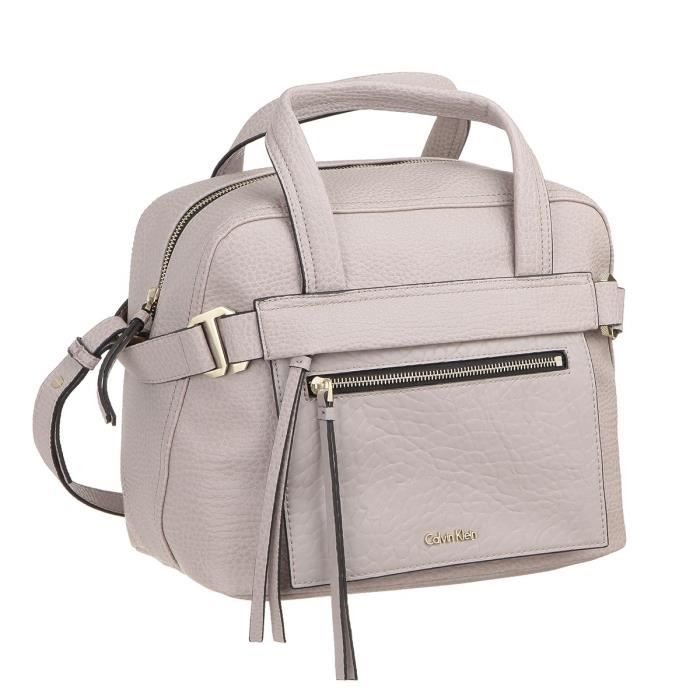 CALVIN KLEIN Sac à main Portefeuille K60K600445 CECILE SATCHEL BEIGE Femme