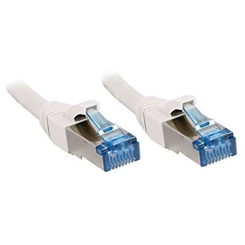 LINDY Câble réseau en cuivre - 6A S/FTP - LSOH - 500MHz - 7,5 m - Blanc