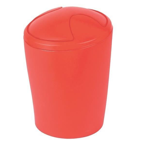 MOVE Poubelle 2L salle de bain 21x15x15 cm Rouge