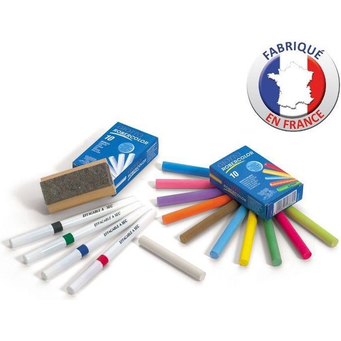 Jeujura   Coffret Spécial Tableau   Contient 10 craies blanches, 10