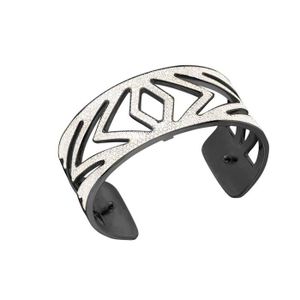 BRACELET , GOURMETTE Bracelet Manchette Chevrons Pour Femme Ruthénium L
