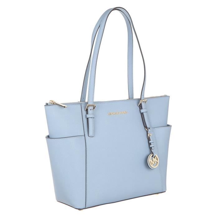 MICHAEL KORS 30F2GTTT8L - Sac à Main Jet Set Item - PVC - Bleu pale - Femme