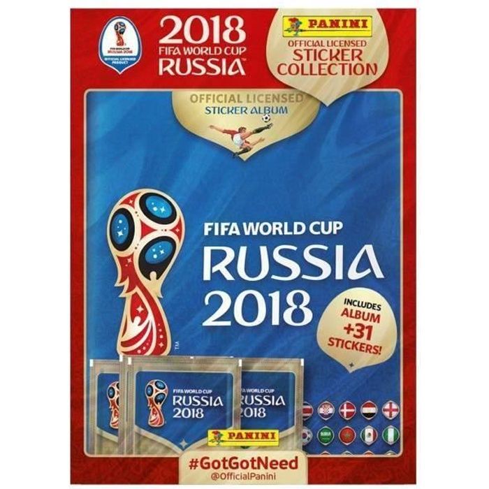 PANINI COUPE DU MONDE 2018 Album + 1 Pochette + 2 Pochettes Gratuites