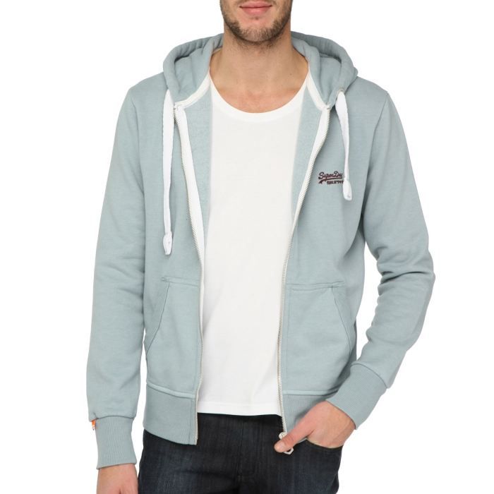 SUPERDRY Sweat Homme Bleu ciel   Achat / Vente SWEATSHIRT SUPERDRY