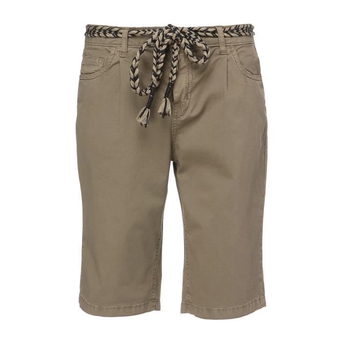 DEELUXE Short State Vert Kaki Femme