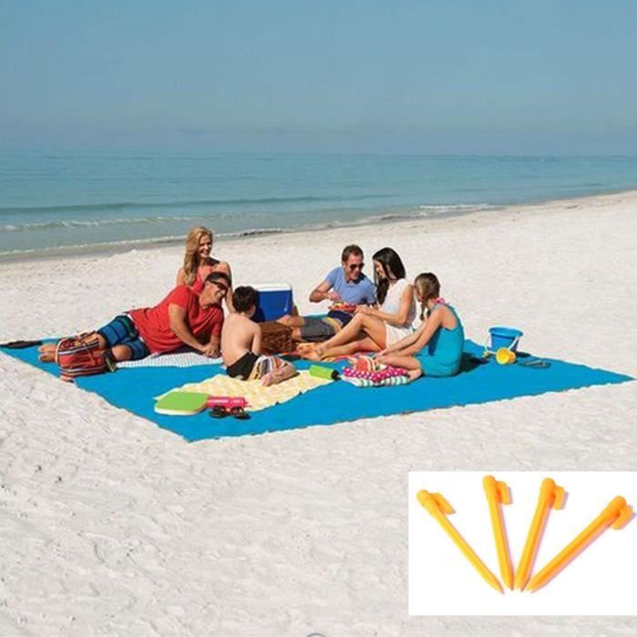 M/&H-24 Sable Gratuit Tapis de Plage S/échage Rapide 200X200 CM Tapis Anti Sable Id/éal pour La Plage Imperm/éable Les /Èv/énements en Ext/érieur Tapis de Plage Anti Sable Pique-nique Le Camping