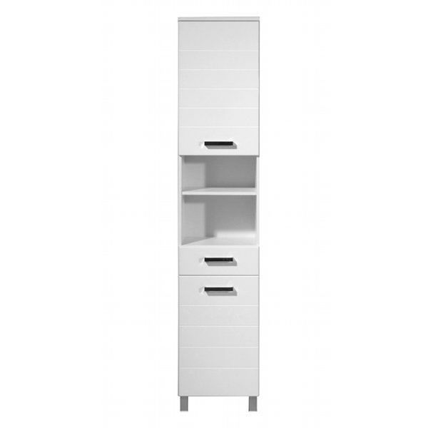 Armoire haute de salle de bain Smart 5 espaces de rangement H 195 x l