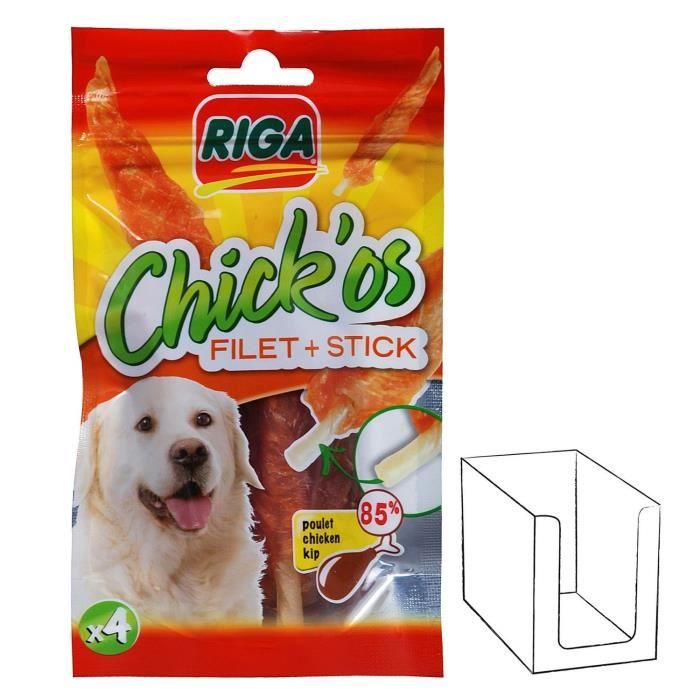 RIGA CHICK'OS filets de poulet + stick x 4 CHIENS