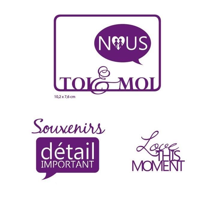 TOGA Dies 2 Cartes Toi&Moi - Souvenirs - 7,6 x 10,2 cm