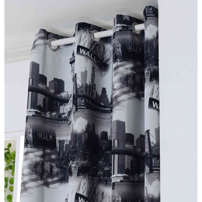 Rideau occultant 140x260cm New york (Paire (2 panneaux )) - Achat ... Rideau occultant 140x260cm New york (Paire (2 panneaux )) - Achat ...