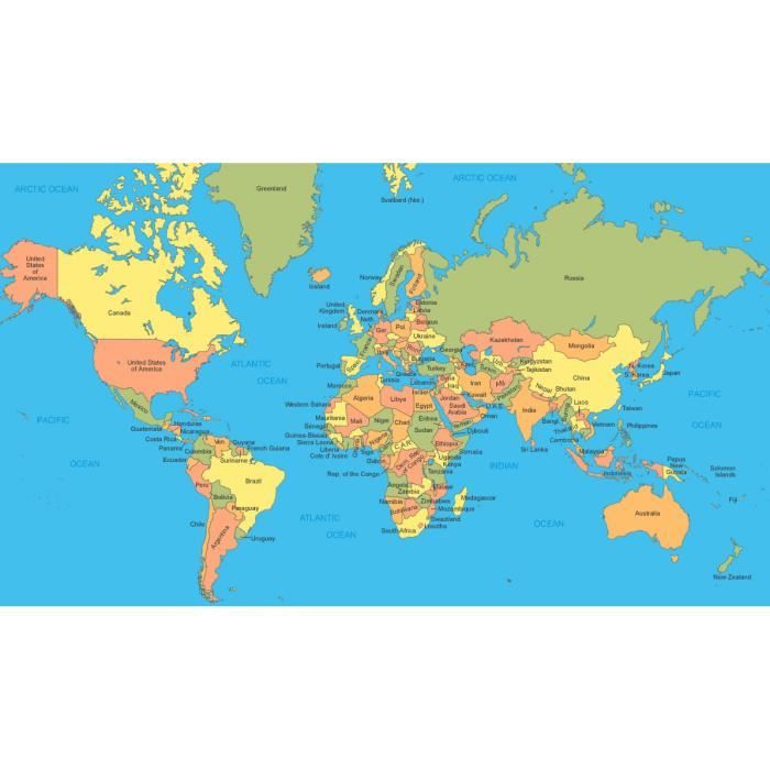 carte du monde poster • Voyages - Cartes