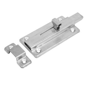 LOQUET FERMOIR VERROU A FLEAU EN ACIER NICKELE POUR PORTE VOLET 45x52 mm