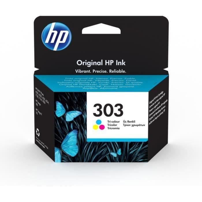HP 303 cartouche d'encre trois couleurs authentique pour HP Envy Photo 6220/6230/7130 (T6N01AE)