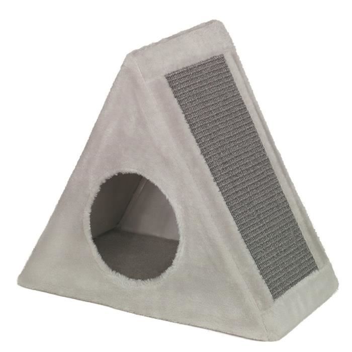 NOBBY Grattoir triangulaire Eline - 45x25x48cm - Gris - Pour chat