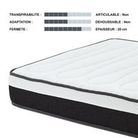 MATELAS Matelas SuperVisco 180x190 cm - 20 cm - 2 cm Mous MATELAS Matelas SuperVisco 180x190 cm - 20 cm - 2 cm Mous
