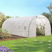 SERRE DE JARDINAGE Grande serre de jardin transparente 18 m² tunnel 7 SERRE DE JARDINAGE Grande serre de jardin transparente 18 m² tunnel 7