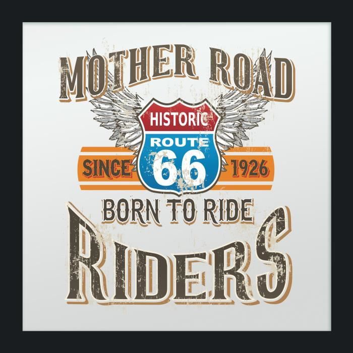Historic route 66 Miroir 40x40 cm