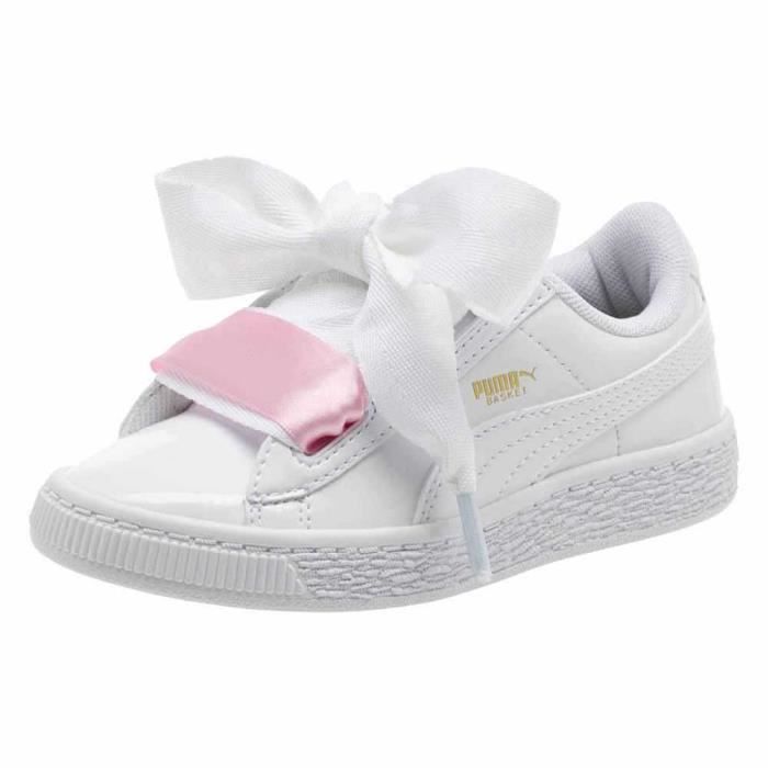 puma heart patent noir enfant