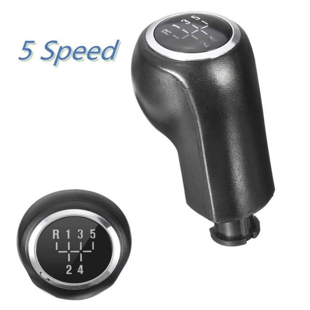 Pommeau De Levier De Vitesse 6 Vitesses ABS Et Cuir PU Noir - Compatible Opel Astra / Buick Excelle 2009-2014