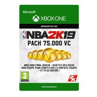 EXTENSION - CODE DLC NBA 2K19 : 75 000 VC pour Xbox One EXTENSION - CODE DLC NBA 2K19 : 75 000 VC pour Xbox One