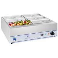 MACHINE A BAIN-MARIE Royal Catering - Bain-marie - RCBM-6W-2000 - 6 bac MACHINE A BAIN-MARIE Royal Catering - Bain-marie - RCBM-6W-2000 - 6 bac