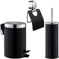 SET ACCESSOIRES Set de Salle de Bain Toilettes WC Design 3 Pièces SET ACCESSOIRES Set de Salle de Bain Toilettes WC Design 3 Pièces