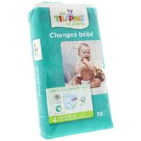COUCHE LES TILAPINS Couches Maxi Taille 4 - 7 à 18kg - 50 COUCHE LES TILAPINS Couches Maxi Taille 4 - 7 à 18kg - 50