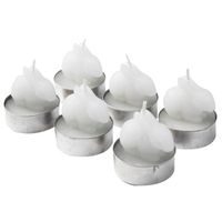 BOUGIE DÉCORATIVE Lot de 6 bougies chauffe-plat lapin blanc Blanc BOUGIE DÉCORATIVE Lot de 6 bougies chauffe-plat lapin blanc Blanc