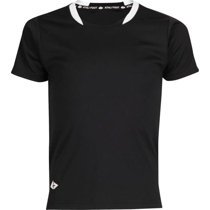 ATHLI-TECH Maillot de football Dyfoot - Enfant garçon - Noir