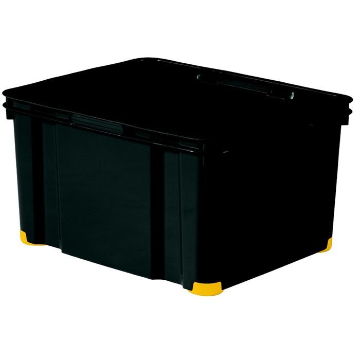 UNIBOX PLUS BAC Rangement 30L   Coloris  Noir/Jaune   Matériaux