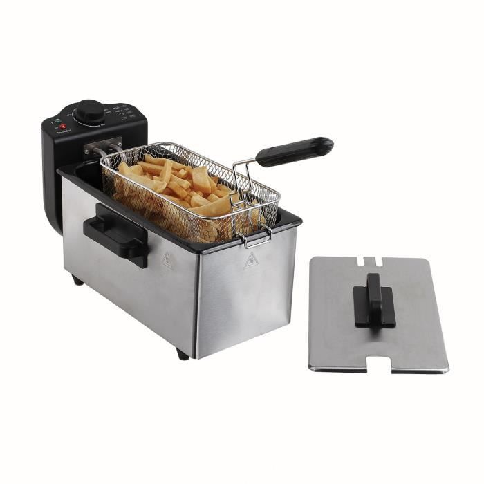 DOMOCLIP DOC197 Friteuse 3 L - Gris/Noir