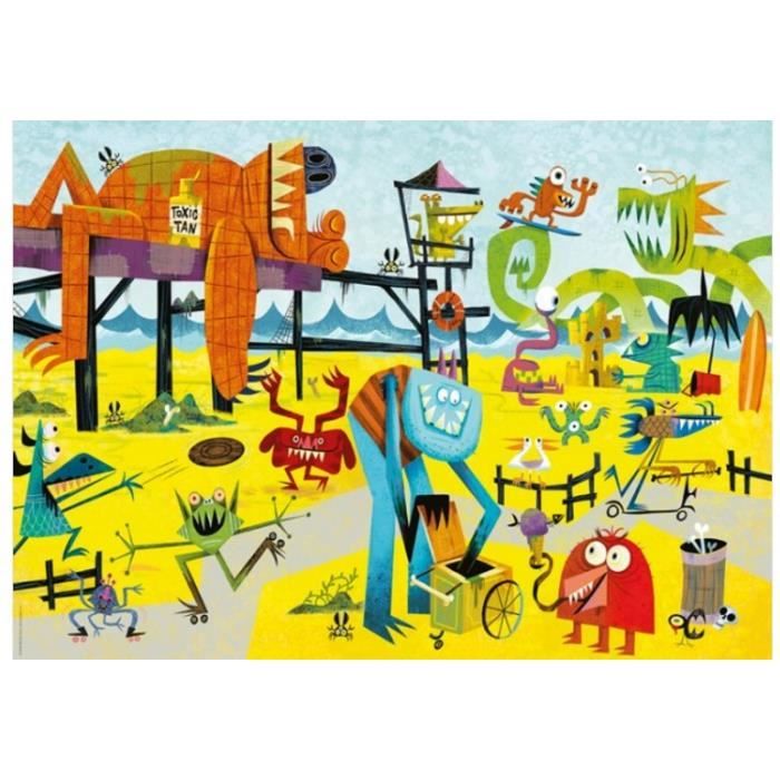 MERCIER Puzzle 1000 pièces Monster Beach Michael Slack - 50 x 70 cm