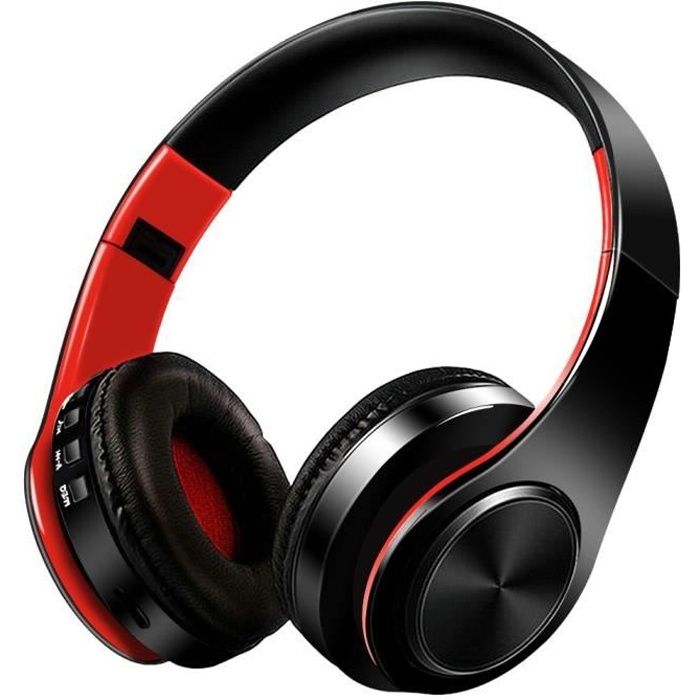 Casque Bluetooth Stéréo Sans Fil Casque Audio Pliable Fonction 4 En
