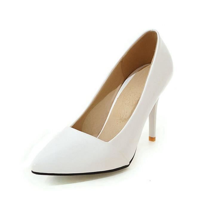 En Toutes Bleu 43 De Cuir beige 35 Talon Les Pu Ville Haut blanc Pointures Élégante vert Femme La À 8qgwIH