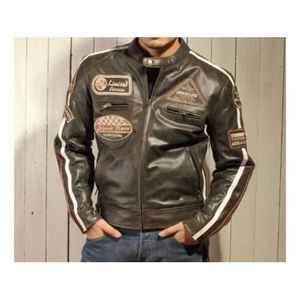 7868 3XL BLOUSON MOTO CUIR BIKER REF
