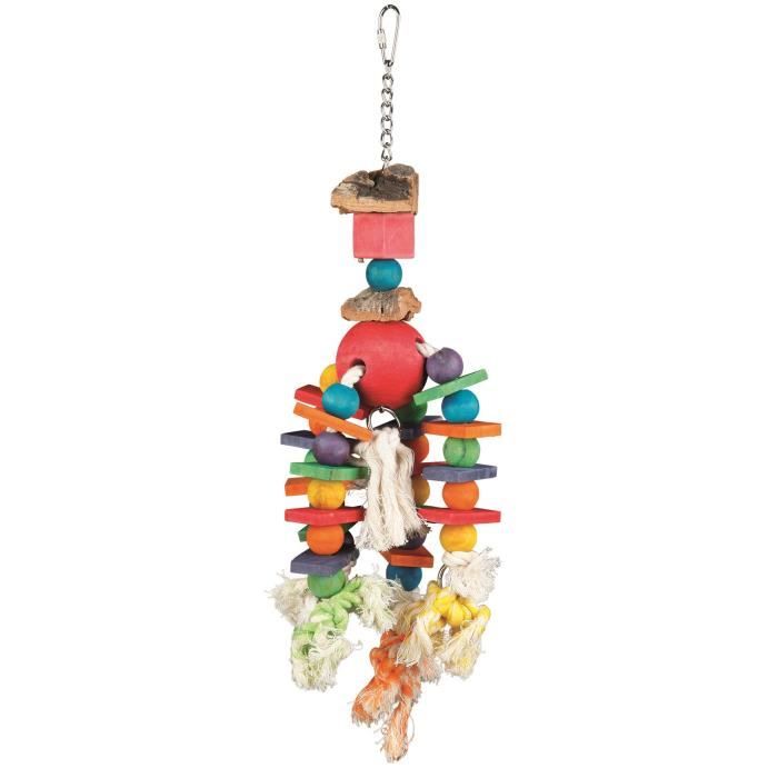 TRIXIE Jouet bois avec corde 35cm - Pour oiseau