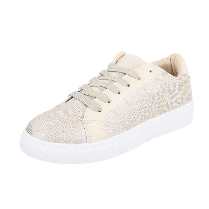 Sport argent Or 41 Chaussures Sneakers Femme Or noir De 50q1fWzq