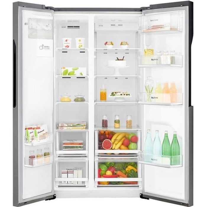 LG GSL360ICEV - Réfrigerateur américain - 591L (394L + 197L) - Total No Frost - A+ - L91,2cm x H179cm - Graphite