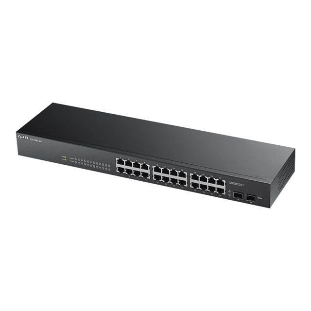 ZYXEL Commutateur GS1900-24 - Intelligent - 24 x 10/100/1000 + 2 x Gigabit SFP
