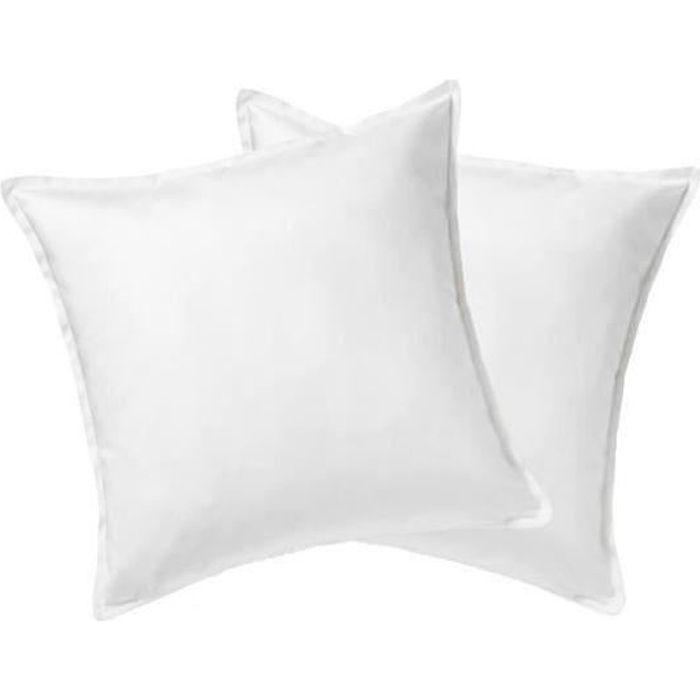 taie d oreiller 60x60 blanc - achat / vente pas cher