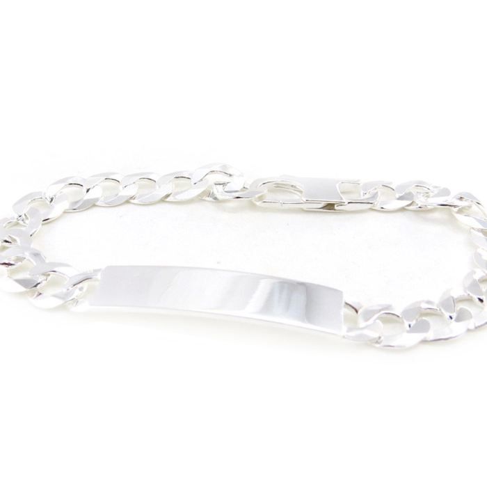 Gourmette Homme Argent Adam 22 cm, 9 mm   Achat / Vente BRACELET