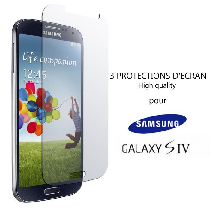 Film Protection d'écran x3 Samsung Galaxy S4 i9500 - Achat film protect ...
