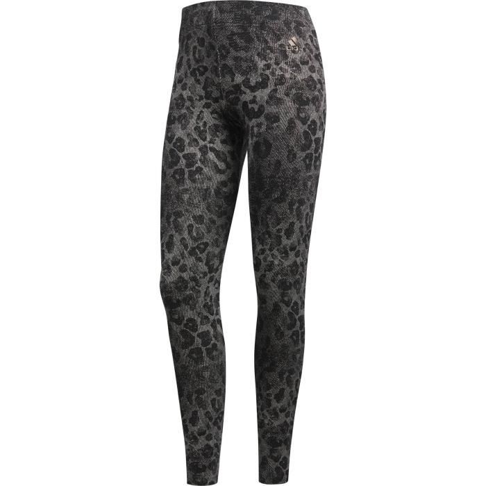 ADIDAS Pantalon Ess Aop Tight - Femme - Gris anthracite