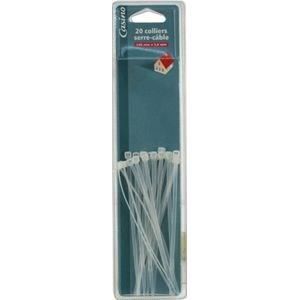 20 Colliers 140X3,6 mm Blancs