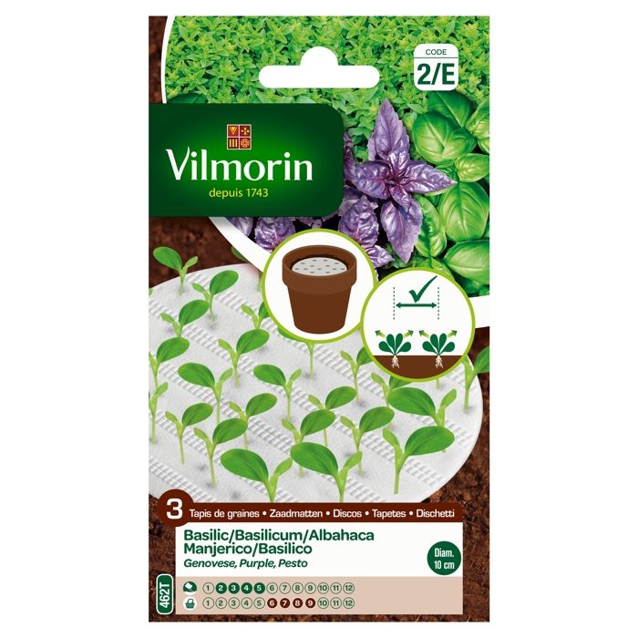 Tapis de graines grand vert, pesto, pourpre VILMORIN 5 g