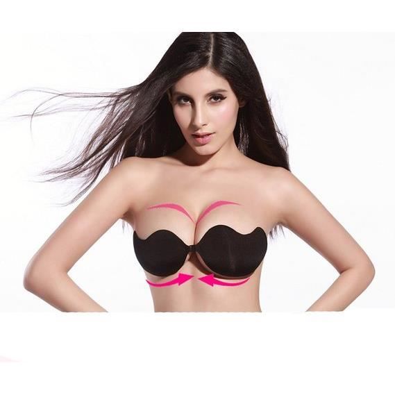 soutien push up adhésif noir B remonte seins Achat