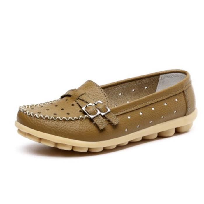 Cuir jaune Printemps Dtg Femme blanc xz066jaune37 Mocassin Chaussures orange Noir rouge Été 5EwPBWaq